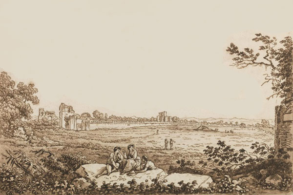 Carlo Labruzzi,Paysage romain et aqueduc claudien ( ?, avant 1817, date indéterminée)